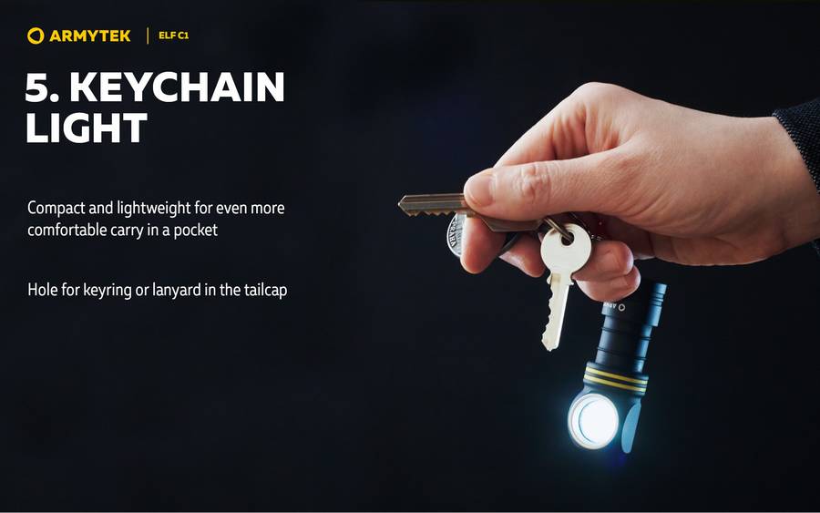 Presentaci&oacute;n do ELF C1 Micro USB Armytek Lamp: Slide N &deg; 8